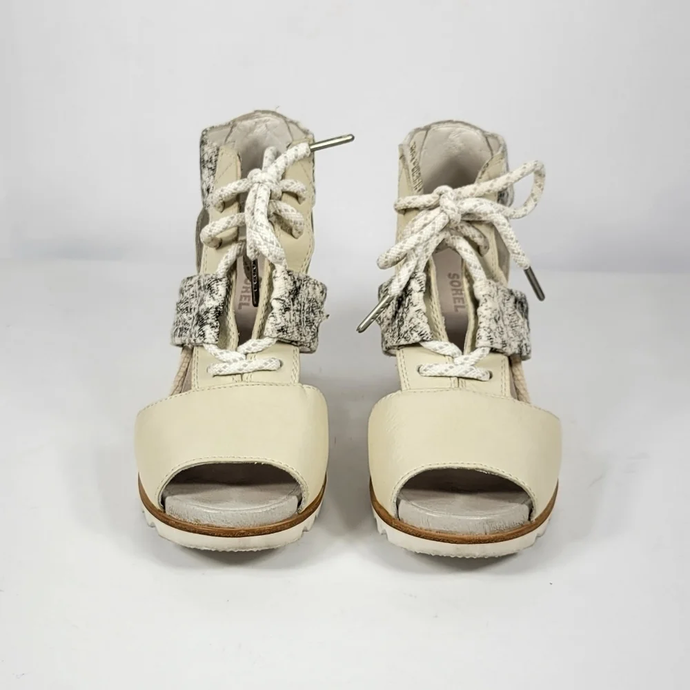 Sorel Leather Heels Sandals #333 Size 8